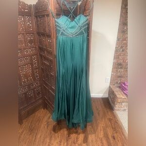 Blondie Nites Emerald Dress with Sparkling Straps